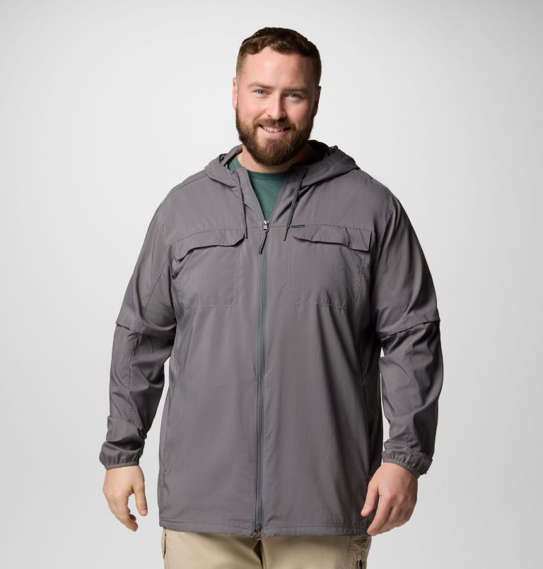 Men's Skien Valley Hooded Long Sleeve Shirt - Big, Color: City Grey, image 1