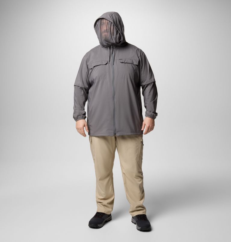 Men's Skien Valley Hooded Long Sleeve Shirt - Big, Color: City Grey, image 2