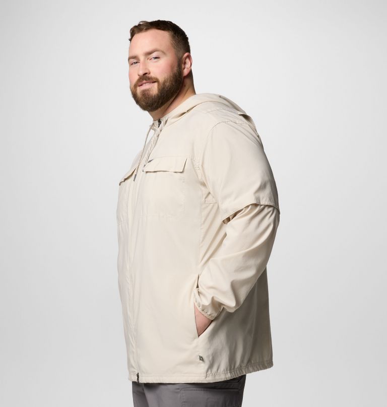 Men's Skien Valley Hooded Long Sleeve Shirt - Big, Color: Dark Stone, image 4