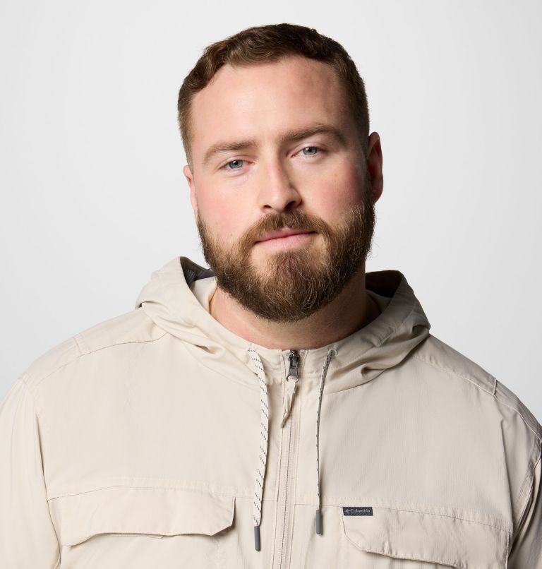 Men's Skien Valley Hooded Long Sleeve Shirt - Big, Color: Dark Stone, image 5