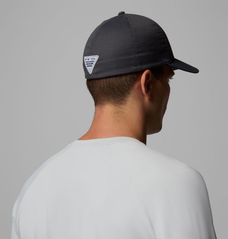 PFG Island Angler Stretch Fit Ball Cap, Color: Shark, PFG Tag, image 4
