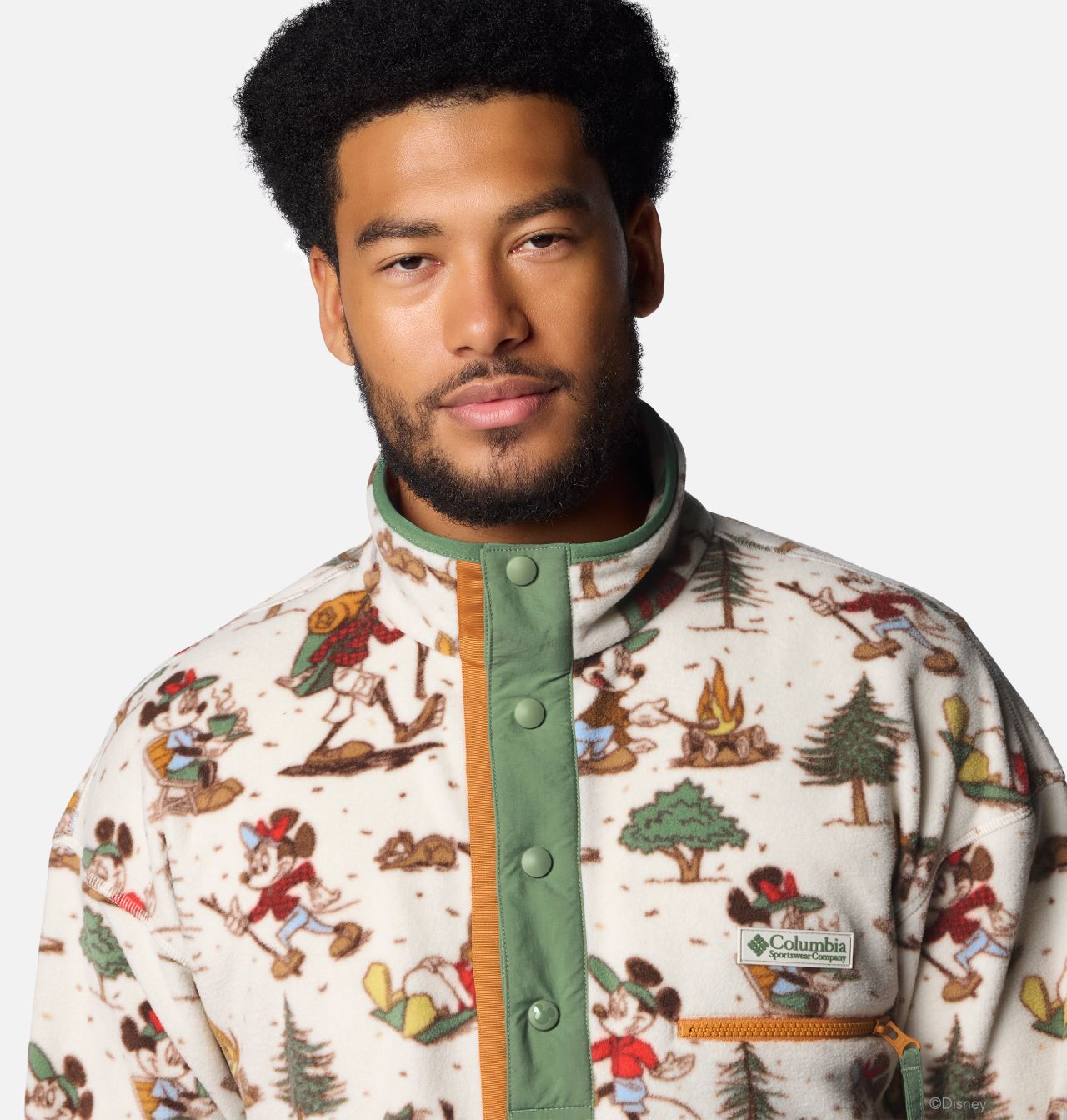 Men's CSC x Disney Mickey & Friends Half Snap Fleece | 193 | S 4