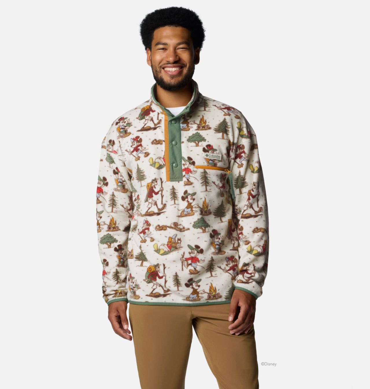 Men's CSC x Disney Mickey & Friends Half Snap Fleece | 193 | S 1