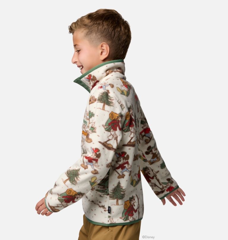 Kids' CSC x Disney Mickey & Friends Half Snap Fleece, Color: Light Sand, image 3