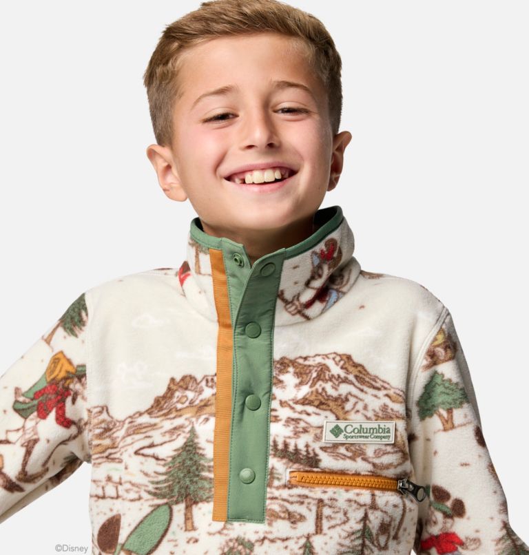 Kids' CSC x Disney Mickey & Friends Half Snap Fleece, Color: Light Sand, image 7
