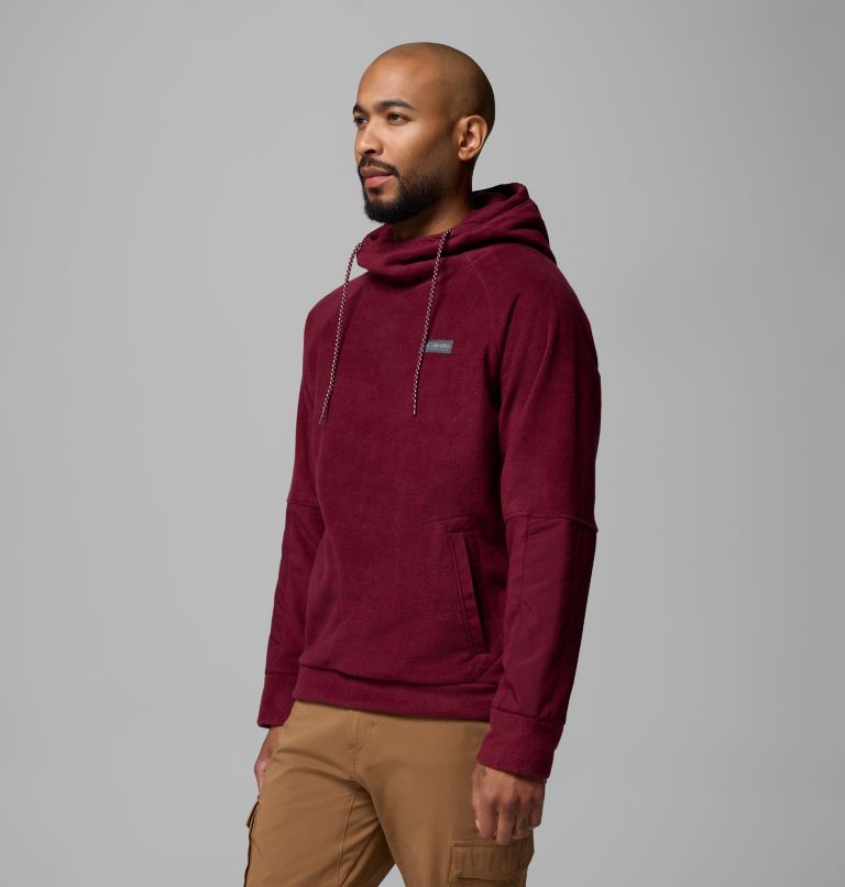 Men's Hunterdon II Fleece Hoodie, Color: Rich Wine, image 4