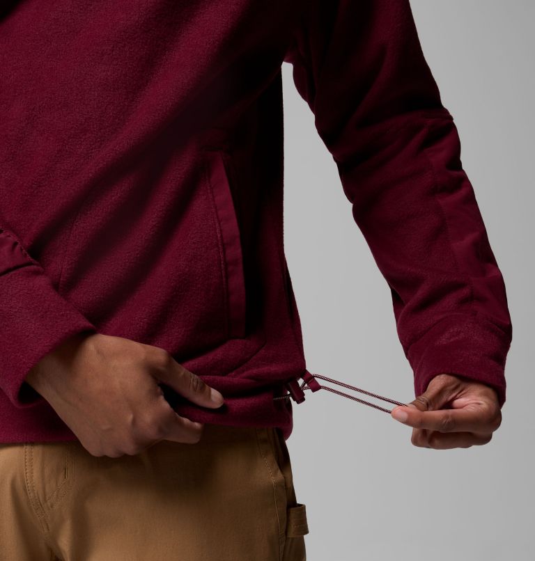Men's Hunterdon II Fleece Hoodie, Color: Rich Wine, image 6