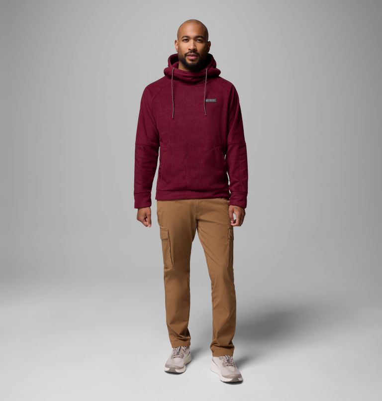 Men's Hunterdon II Fleece Hoodie, Color: Rich Wine, image 2