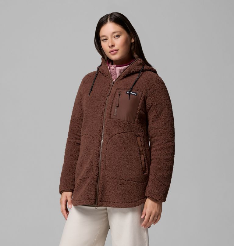 Chandail à capuchon avec fermeture éclair pleine longueur Winter Warmth pour femmes, Color: Tobacco, image 4