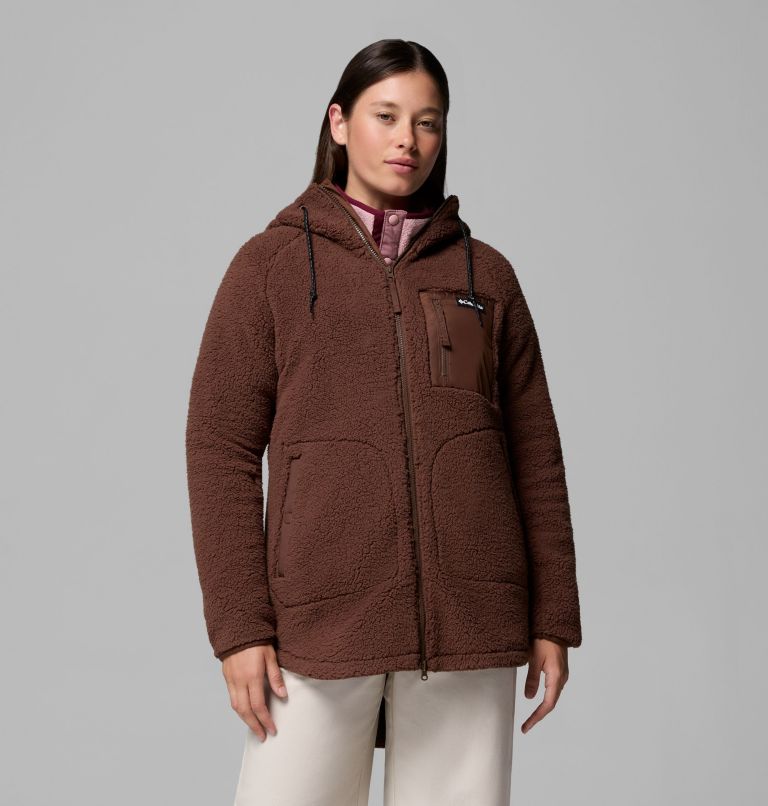 Chandail à capuchon avec fermeture éclair pleine longueur Winter Warmth pour femmes, Color: Tobacco, image 1
