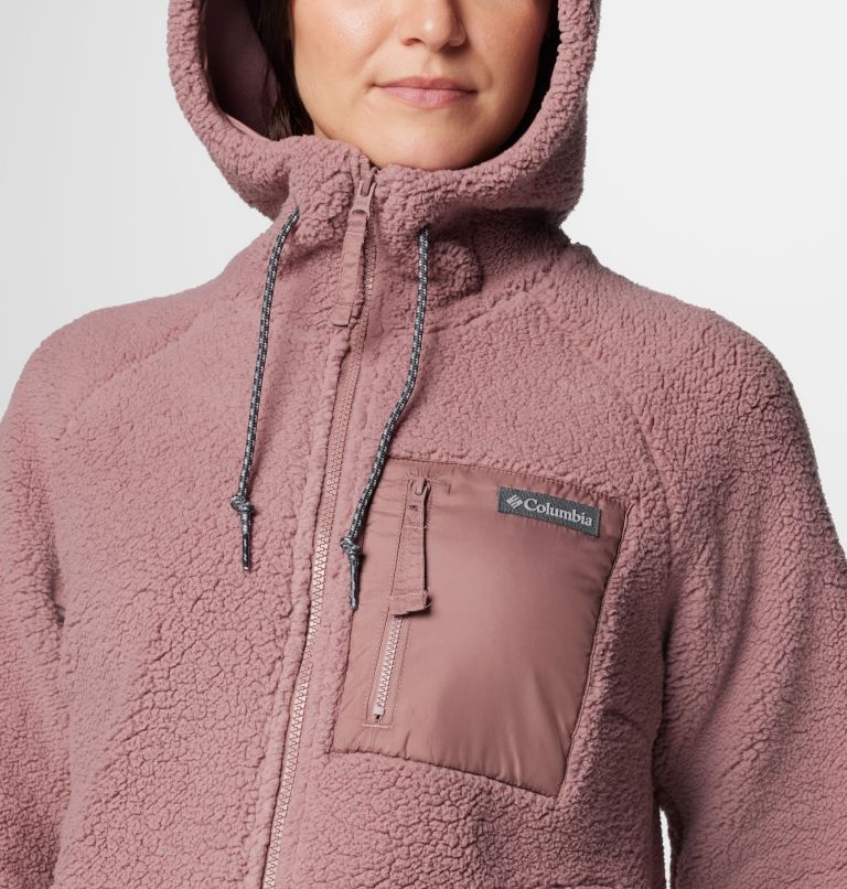 Chaqueta con capucha de forro polar sherpa Winter Warmth para mujer, Color: Fig, image 5