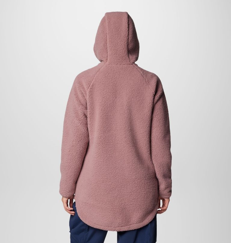 Chaqueta con capucha de forro polar sherpa Winter Warmth para mujer, Color: Fig, image 2