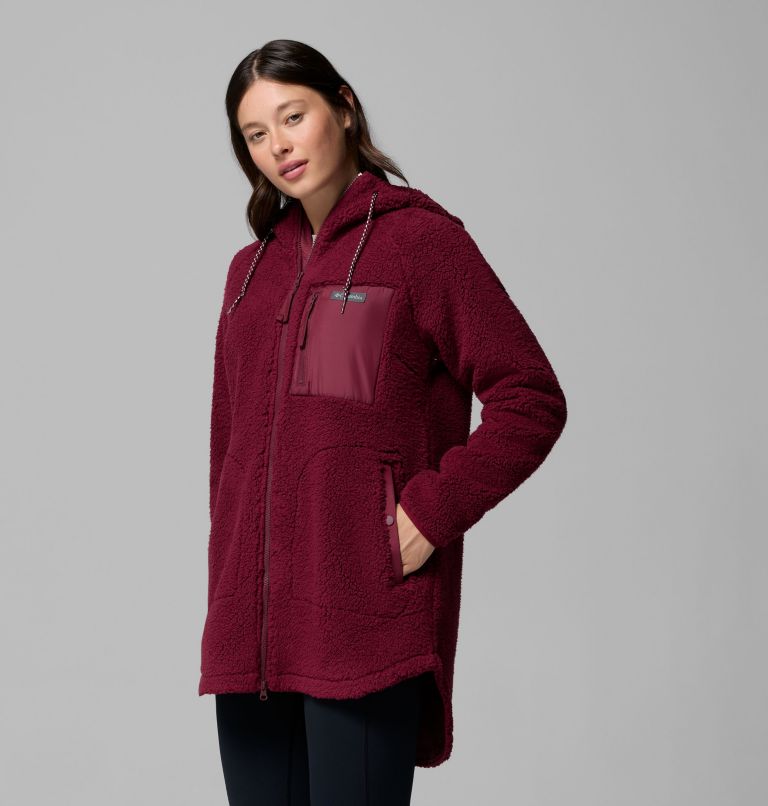 Chandail à capuchon avec fermeture éclair pleine longueur Winter Warmth pour femmes, Color: Rich Wine, image 4