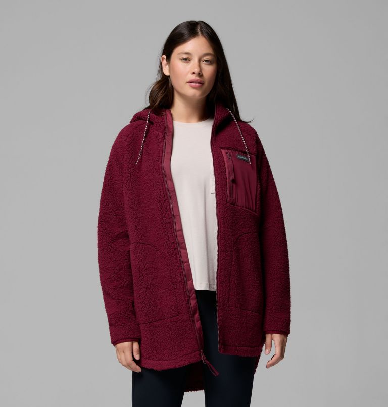 Chandail à capuchon avec fermeture éclair pleine longueur Winter Warmth pour femmes, Color: Rich Wine, image 5