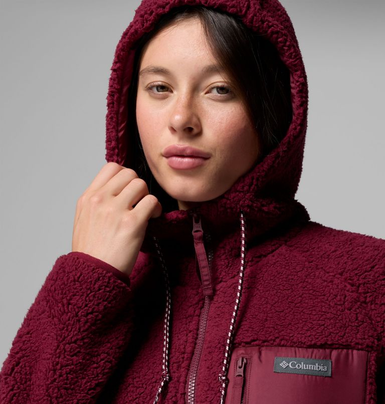 Chandail à capuchon avec fermeture éclair pleine longueur Winter Warmth pour femmes, Color: Rich Wine, image 6