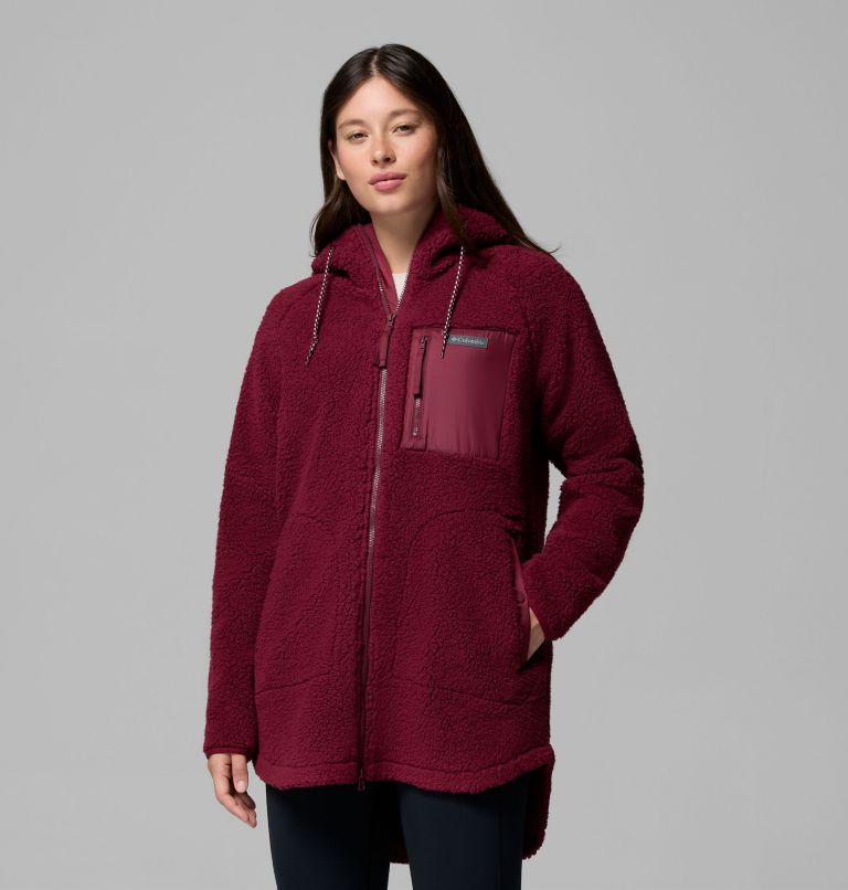 Chandail à capuchon avec fermeture éclair pleine longueur Winter Warmth pour femmes, Color: Rich Wine, image 1