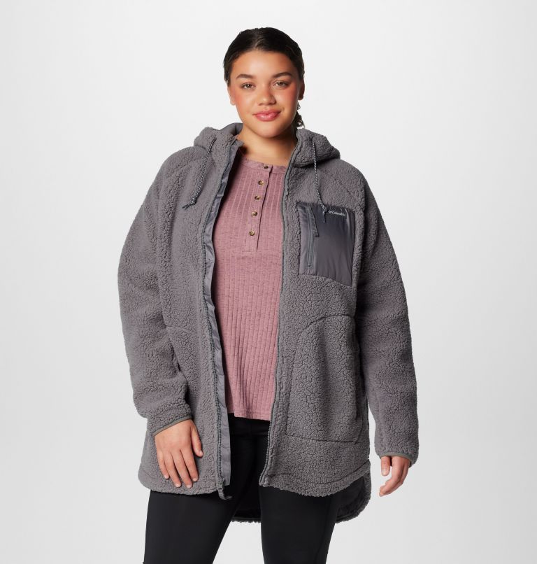 Women's Winter Warmth Full Zip Hoodie - Plus Size, Color: City Grey, image 6