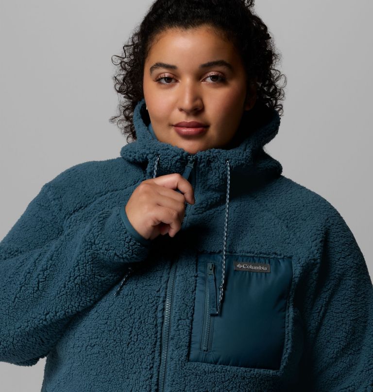 Chandail à capuchon avec fermeture éclair pleine longueur Winter Warmth pour femmes – Grandes tailles, Color: Everblue, image 6
