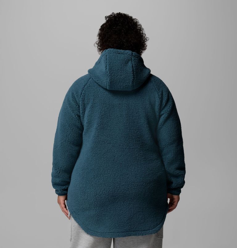Chandail à capuchon avec fermeture éclair pleine longueur Winter Warmth pour femmes – Grandes tailles, Color: Everblue, image 3