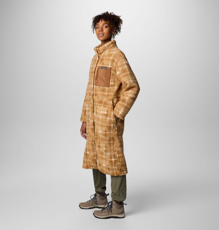 Women's Winter Warmth Full Length Jacket, Color: Camel Brown Omblur, image 4