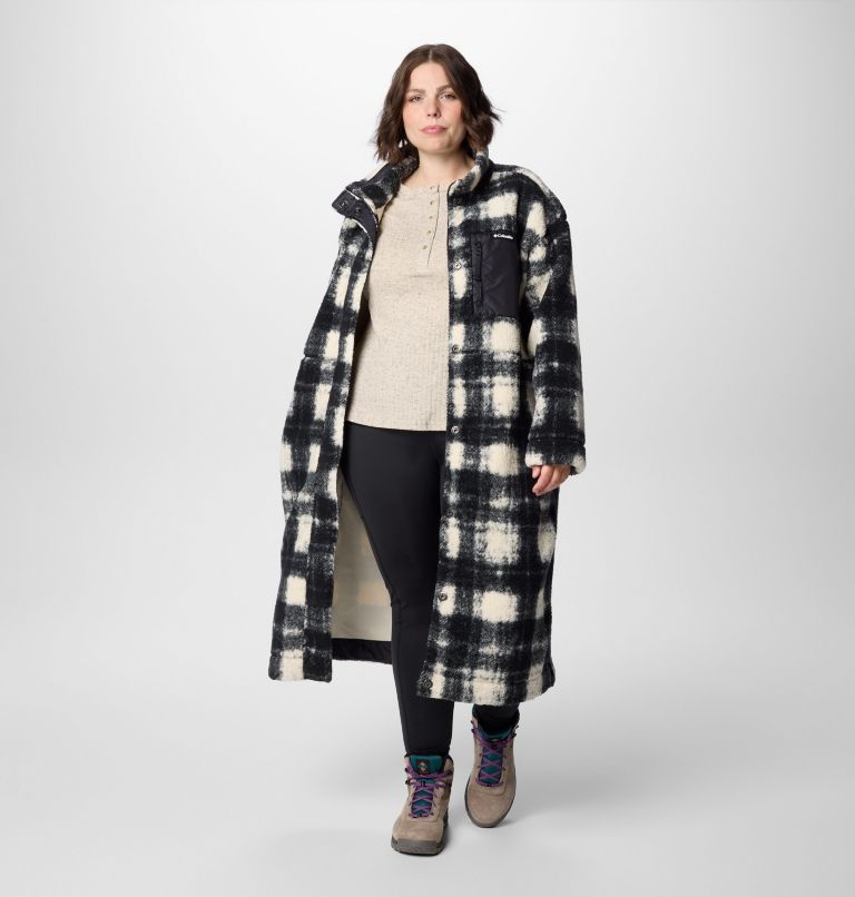 Women's Winter Warmth Full Length Jacket - Plus Size, Color: Chalk Omblur Tonal, image 3