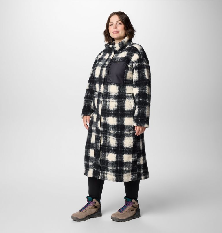 Women's Winter Warmth Full Length Jacket - Plus Size, Color: Chalk Omblur Tonal, image 4