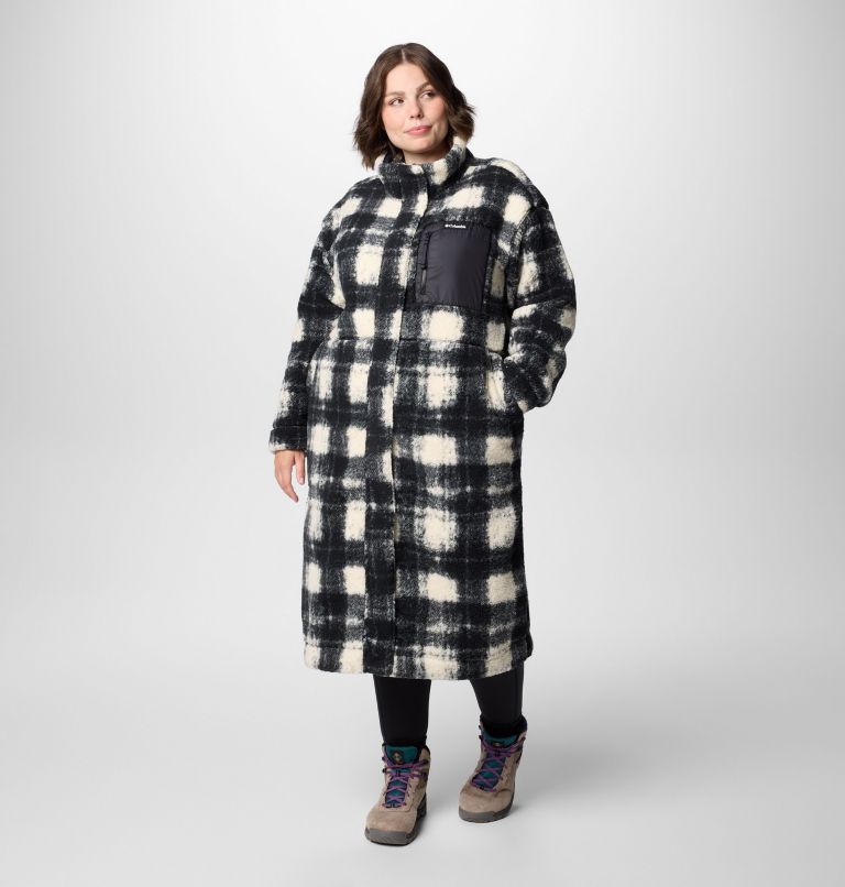 Women's Winter Warmth Full Length Jacket - Plus Size, Color: Chalk Omblur Tonal, image 1