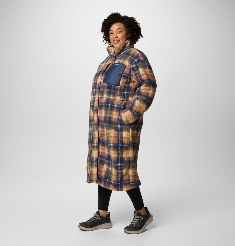 Women's Winter Warmth Full Length Jacket - Plus Size, Color: Nocturnal Omblur, image 4