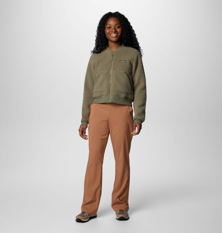 Women's Winter Warmth Bomber, Color: Stone Green, image 3