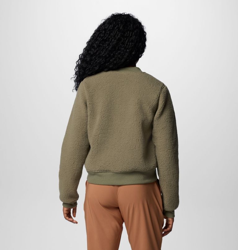 Women's Winter Warmth Bomber, Color: Stone Green, image 2