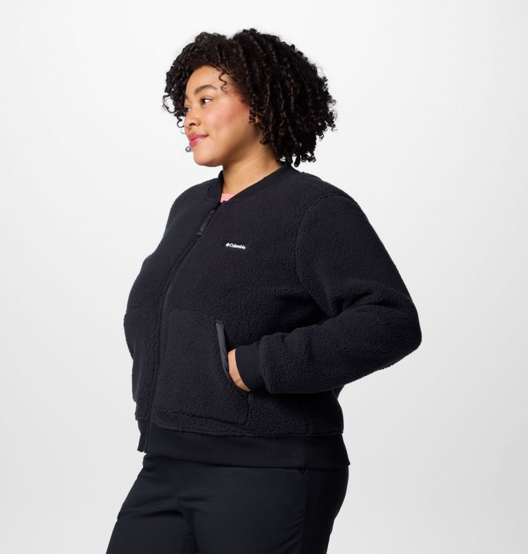 Women's Winter Warmth Bomber - Plus Size, Color: Black, image 4