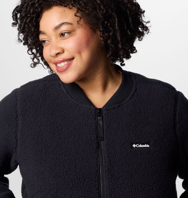 Women's Winter Warmth Bomber - Plus Size, Color: Black, image 5