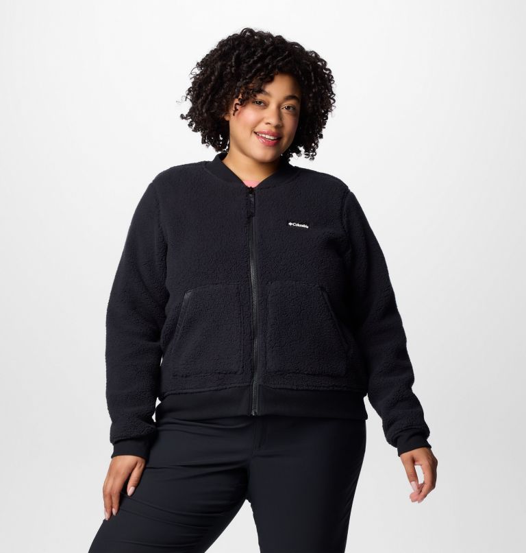 Women's Winter Warmth Bomber - Plus Size, Color: Black, image 1