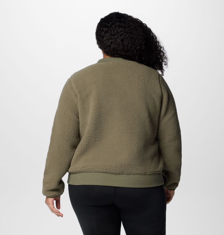 Women's Winter Warmth Bomber - Plus Size, Color: Stone Green, image 2