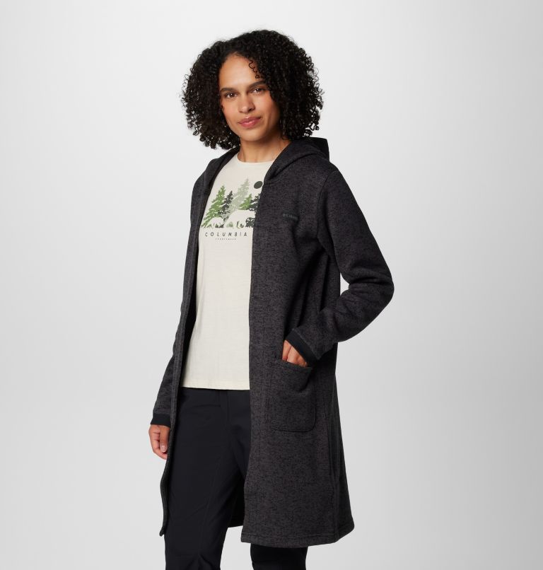 Women's Montavilla Hooded Cardigan, Color: Black, image 4