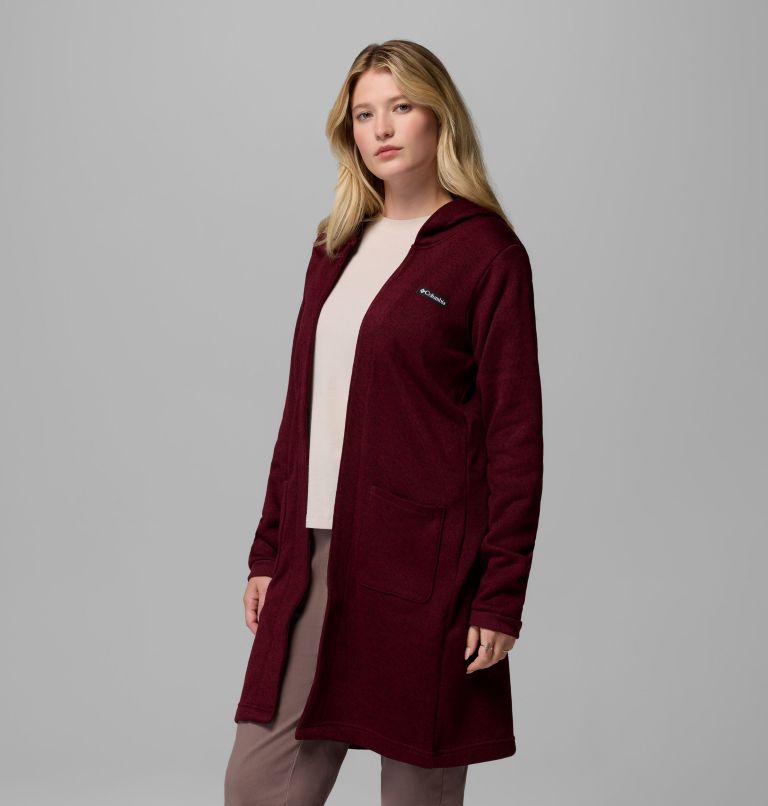 Women's Montavilla Hooded Cardigan, Color: Rich Wine, image 4