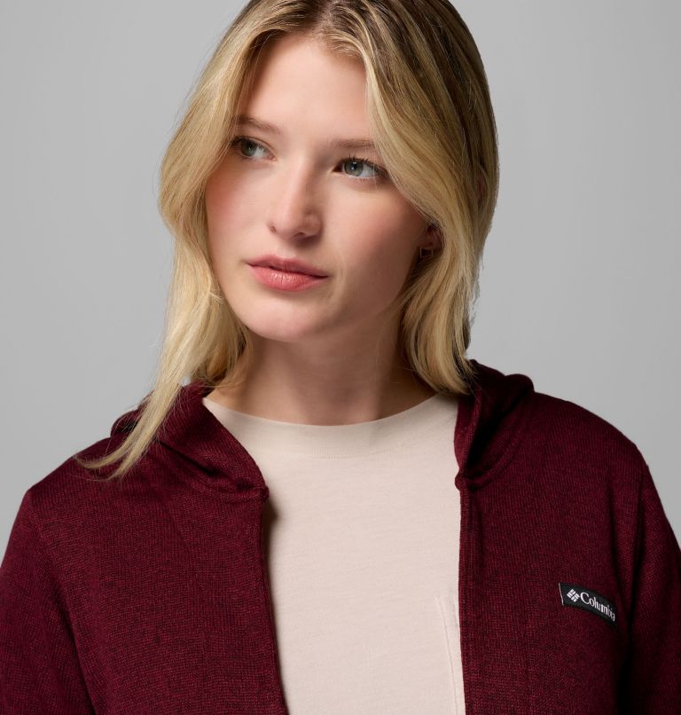 Women's Montavilla Hooded Cardigan, Color: Rich Wine, image 5