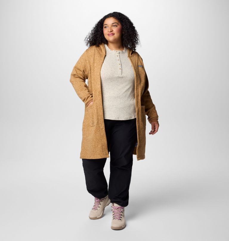 Women's Montavilla Hooded Cardigan - Plus Size, Color: Camel Brown, image 3