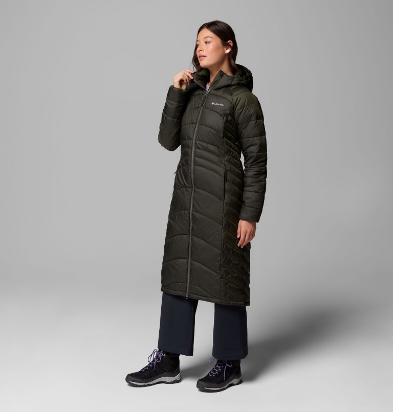 Women's Karis Gale Full Length Parka, Color: Greenscape, image 4