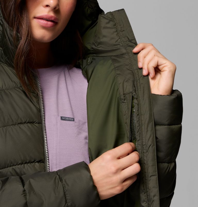 Women's Karis Gale Full Length Parka, Color: Greenscape, image 7