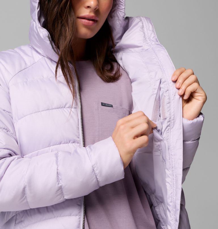 Women's Karis Gale Full Length Parka, Color: Lavender Pearl, image 7