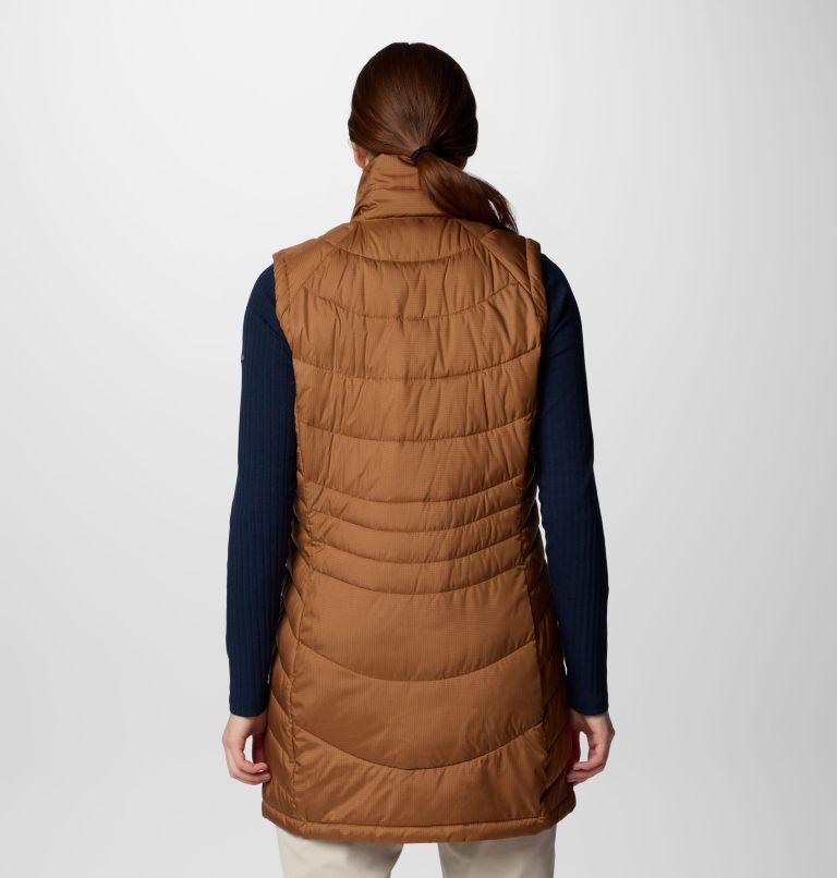 Women's Karis Gale Long Vest, Color: Camel Brown, image 2