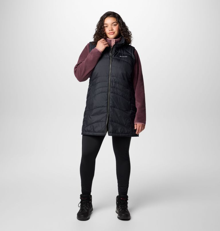 Women's Karis Gale Long Vest - Plus Size, Color: Black, image 3