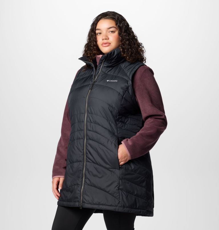 Women's Karis Gale Long Vest - Plus Size, Color: Black, image 4