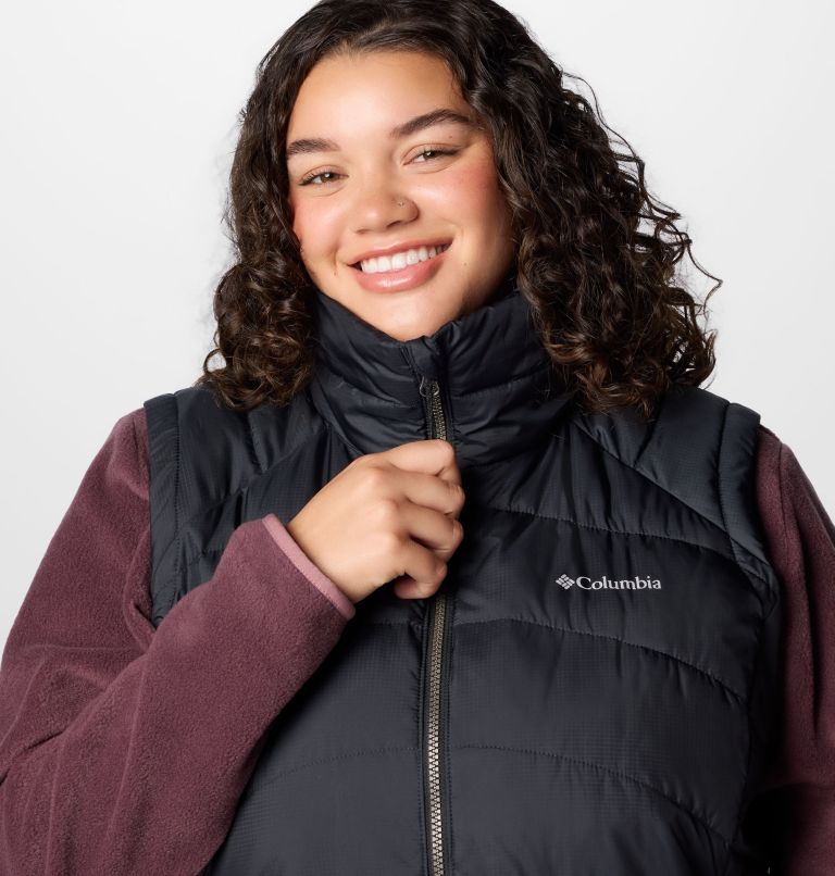 Women's Karis Gale Long Vest - Plus Size, Color: Black, image 5