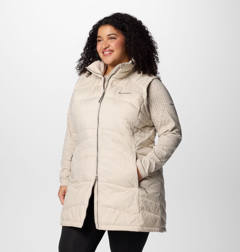 Women's Karis Gale Long Vest - Plus Size, Color: Dark Stone, image 4
