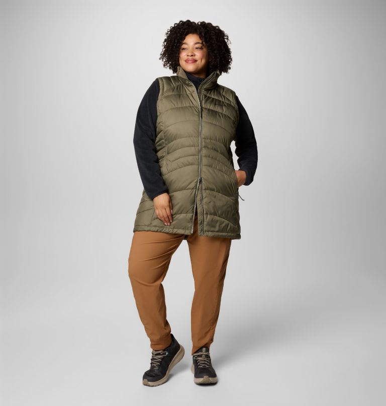 Gilet long Karis Gale pour femmes – Grandes tailles, Color: Stone Green, image 3