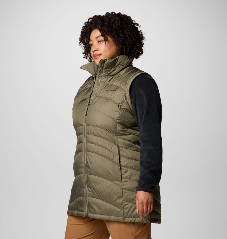 Gilet long Karis Gale pour femmes – Grandes tailles, Color: Stone Green, image 4