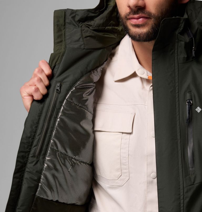 Men's Cascadian Peaks Insulated Jacket, Color: Greenscape, image 6