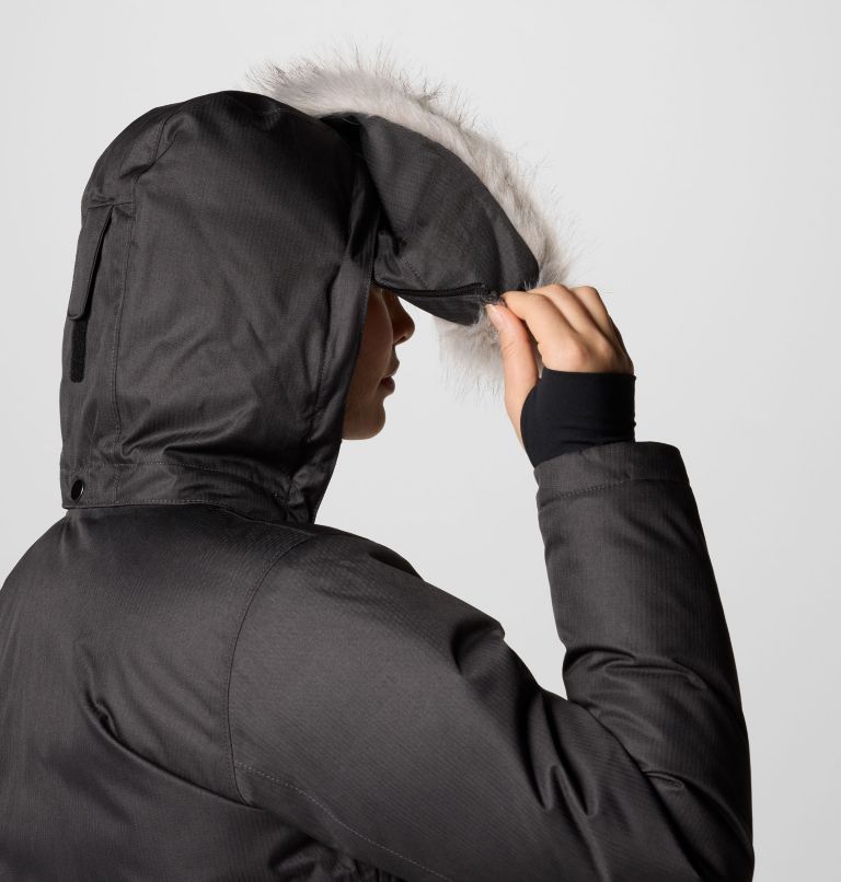 Women's Apres Arson II Winter Long Down Jacket, Color: Black, image 9